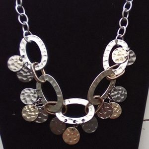 Vintage Funky Medallion Link Necklace.
